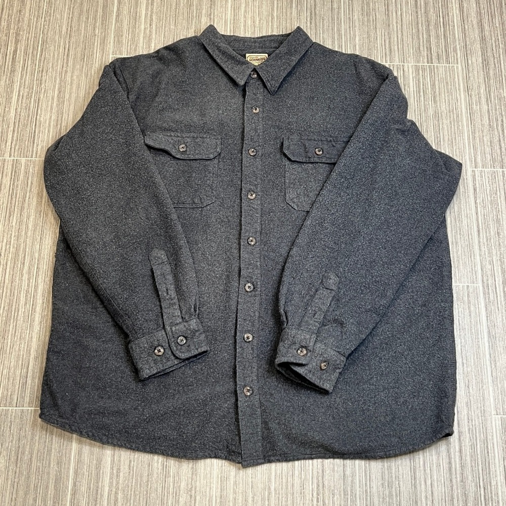 Marmot Workwear Mens 2XT Gray Cotton Button Up Shirt Jacket‎ Flannel